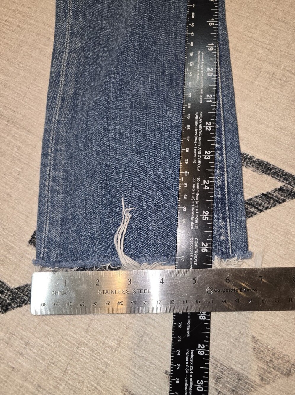 MOTHER Denim "The Pixie Dazzler Ankle Fray" Jeans GUC 26 Popism Raw Hem Revolve - Picture 11 of 16